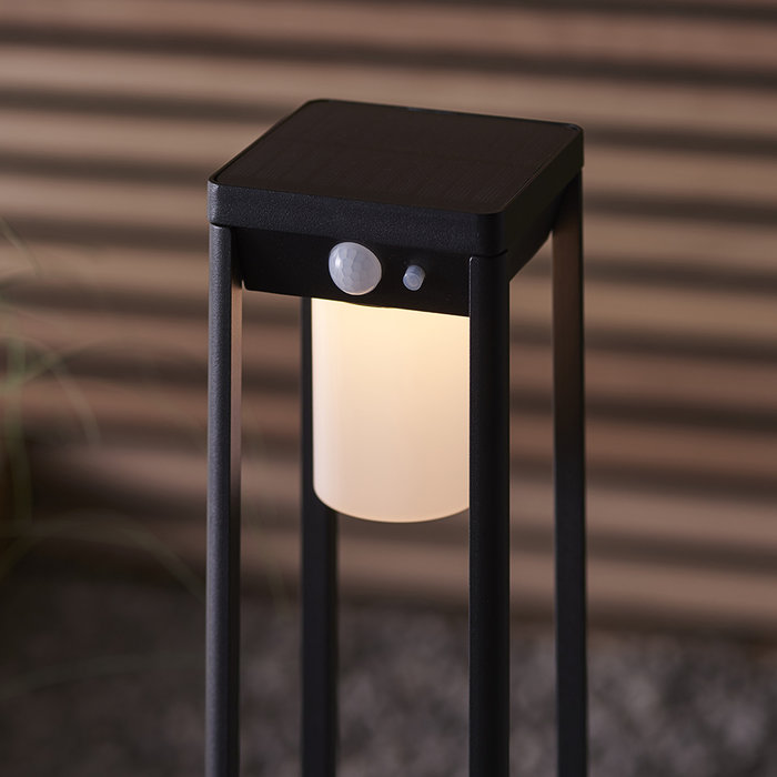 Hallam - Small Solar Powered Outdoor Bollard with Motion Sensor