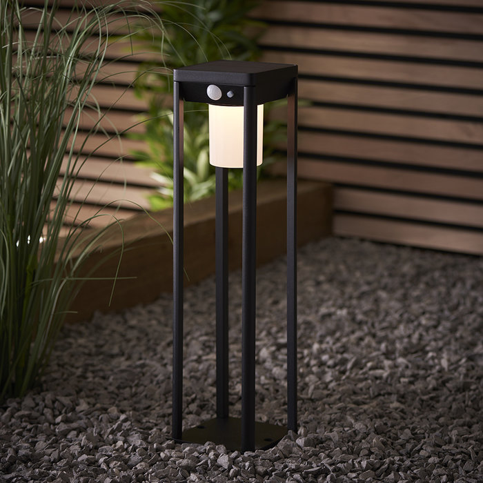 Hallam - Small Solar Powered Outdoor Bollard with Motion Sensor