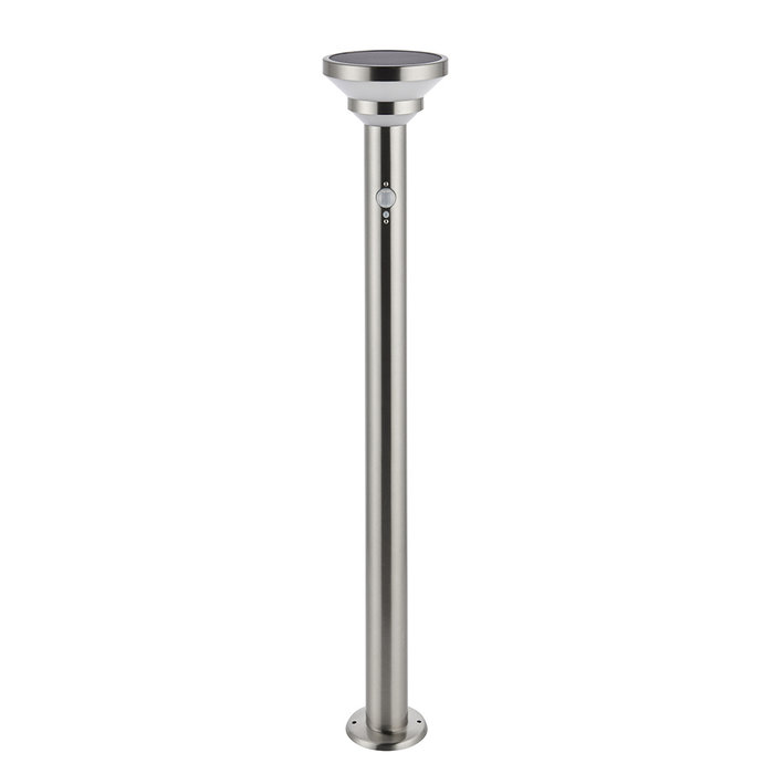 Halton - Steel Outdoor Solar-Powered Bollard with Motion Sensor