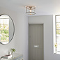 Hopton - Modern Classic Flush Glass Lantern Ceiling Light