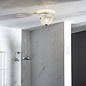 Iona - Chrome and Crystal Flush Chandelier Ceiling Light - Bathroom Rated