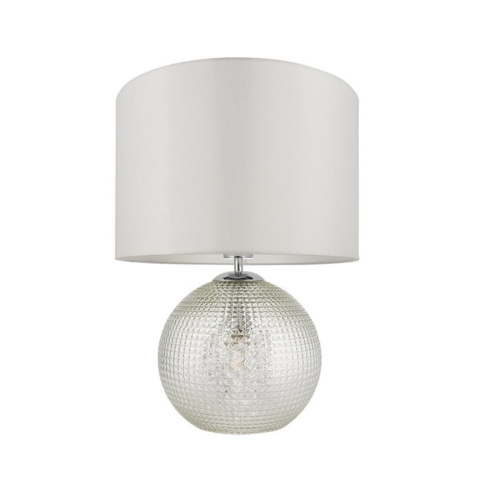 Knight - Prismatic  Light Up Glass Table Lamp Base with White Shade