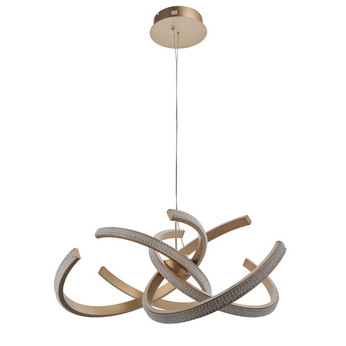 Lewis - Gold Horshoe LED Curve Feature Pendant Light