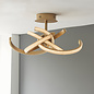 Lewis - Gold Horseshoe LED Curve Feature Semi Flush Ceiling Light