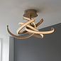 Lewis - Gold Horseshoe LED Curve Feature Semi Flush Ceiling Light