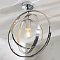 Merola - Chrome and Glass Single Semi Flush Ceiling Light