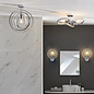 Merola - Chrome and Glass Single Semi Flush Ceiling Light