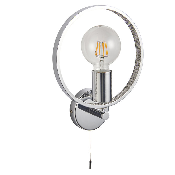 Merola - Chrome and Glass Bathroom LED Wall Light