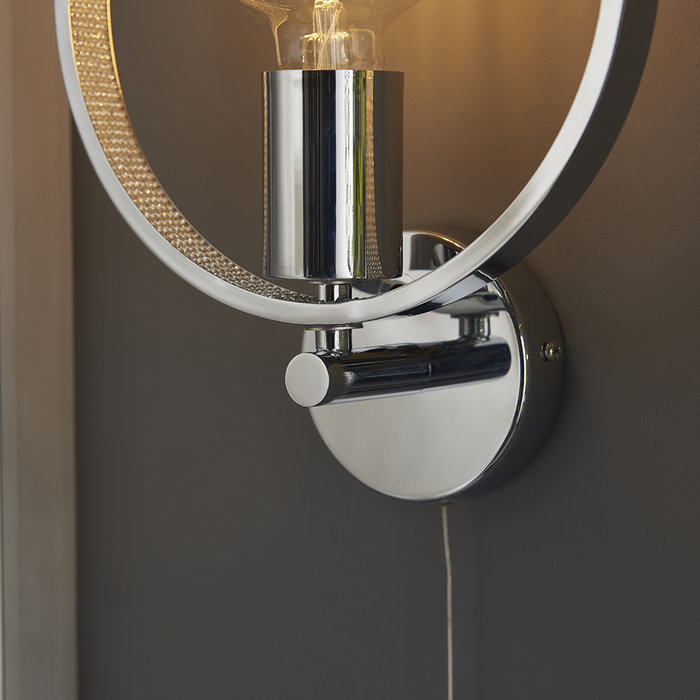 Merola - Chrome and Glass Bathroom LED Wall Light