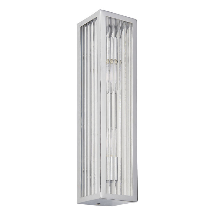 Newham - Ribbed Glass 2 Light LED Wall Light