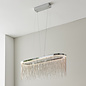 Orphelia  - Silver Fringe Oval Pendant Light