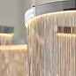 Orphelia - Curved Silver Fringe Pendant Light