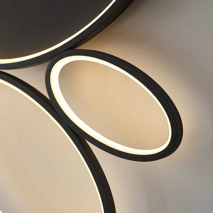 Ovals - Contemporary 4 Light Flush Ceiling Light