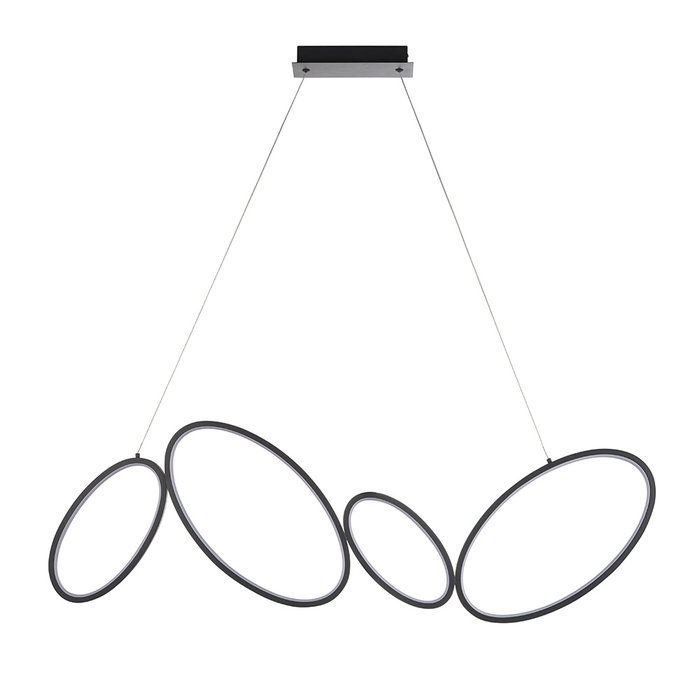 Ovals - Contemporary 4 Light Linear LED Pendant Light