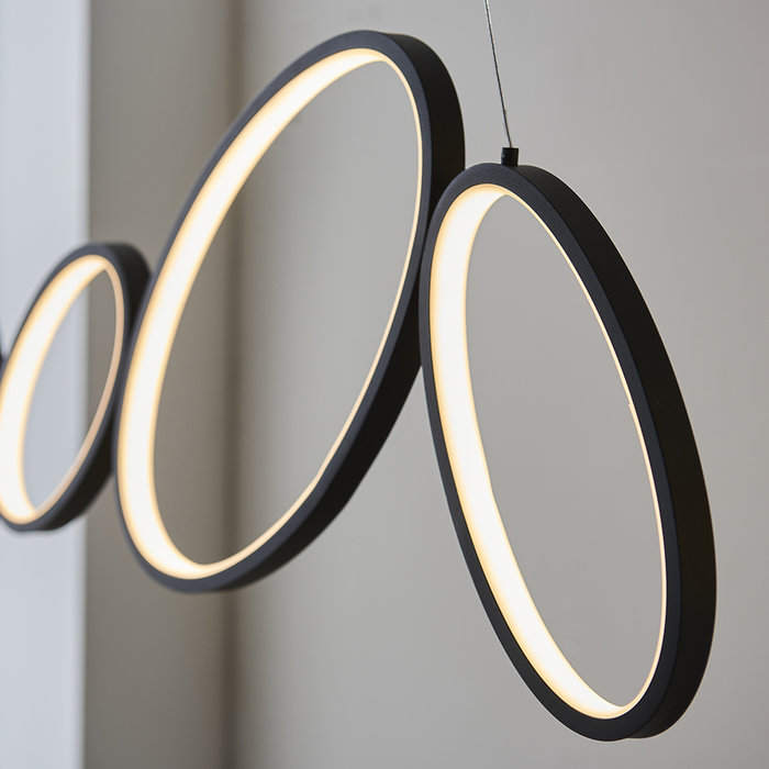 Ovals - Contemporary 4 Light Linear LED Pendant Light