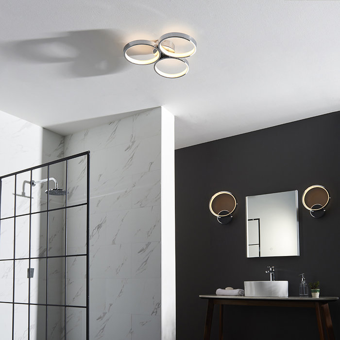 Radius - 3 Light LED Semi Flush Ceiling Light