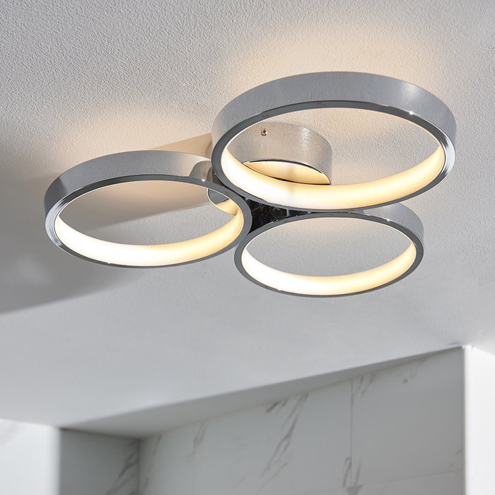 Radius - 3 Light LED Semi Flush Ceiling Light