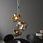 Rock - Silver Glass and Chrome 3 Light Pendant Light