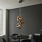 Rock - Silver Glass and Chrome 3 Light Pendant Light