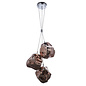 Rock 3 - Copper Glass and Chrome Light Pendant Light