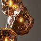 Rock 3 - Copper Glass and Chrome Light Pendant Light