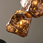 Rock 3 - Copper Glass and Chrome Light Pendant Light