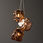 Rock 3 - Copper Glass and Chrome Light Pendant Light