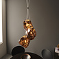 Rock 3 - Copper Glass and Chrome Light Pendant Light