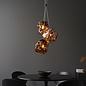 Rock 3 - Copper Glass and Chrome Light Pendant Light