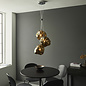 Rock - Bronze Glass and Chrome 3 Light Pendant Light