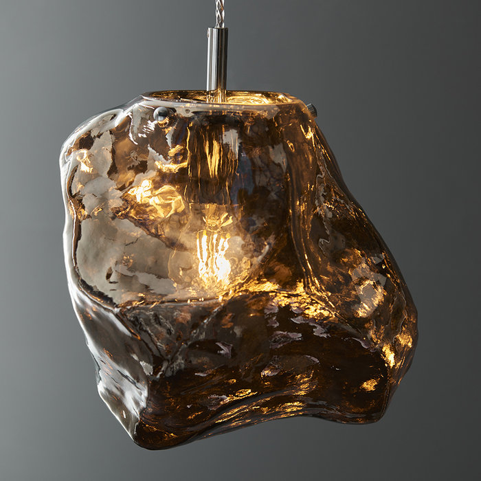 Rock - Chrome Glass Pendant Light