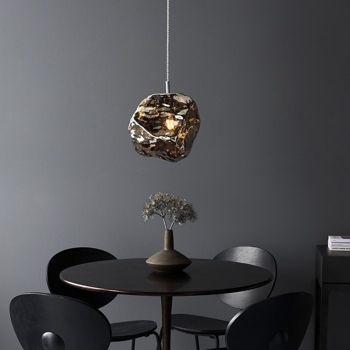 Rock - Chrome Glass Pendant Light