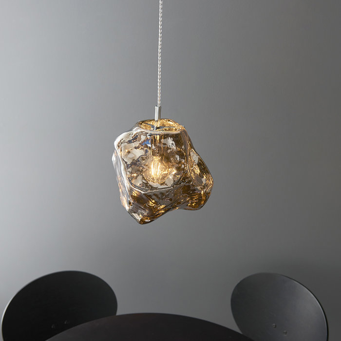 Rock - Chrome Glass Pendant Light