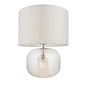 Westcombe - Glass Base 2 Light Table Lamp with Ivory Shade