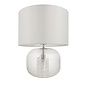 Westcombe - Glass Base 2 Light Table Lamp with Ivory Shade