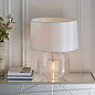 Westcombe - Glass Base 2 Light Table Lamp with Ivory Shade