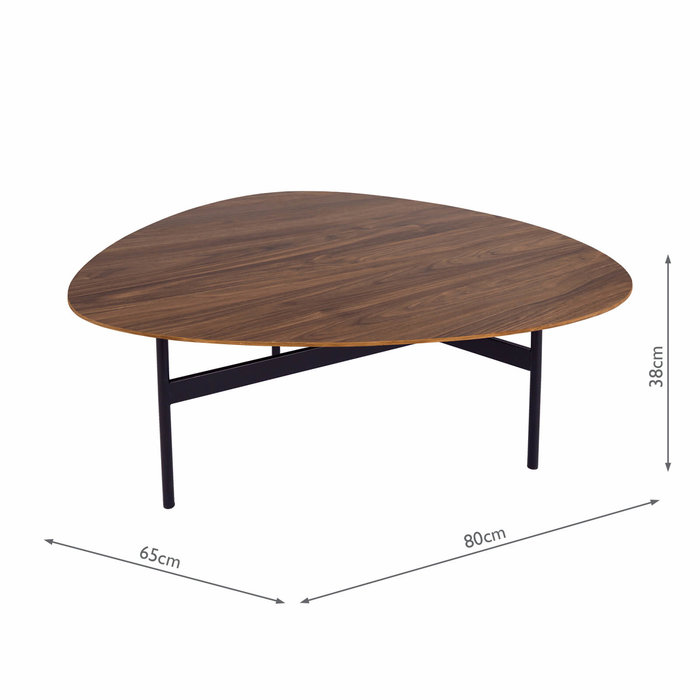 Rhal - Mid Century Walnut Effect Veneer Coffee Table