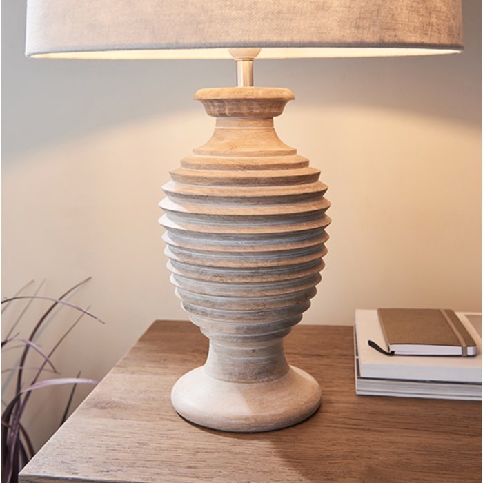 Ridge - Indian Wooden Table Lamp Base