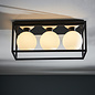 Leeman - Black 3 Light Linear Bathroom Ceiling Light