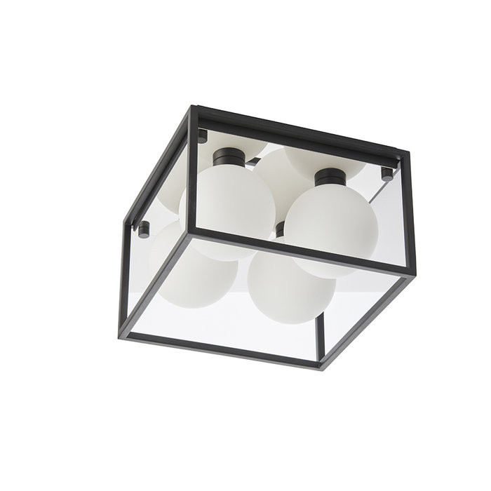 Leeman - Black Square Frame Bathroom Ceiling Light