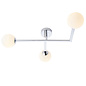 Cowling - Chrome and Opal Semi-Flush Ceiling Light