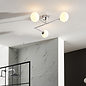 Cowling - Chrome and Opal Semi-Flush Ceiling Light