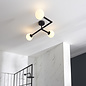 Cowling - Black and Opal Semi Flush Ceiling Light