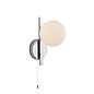 Cowling - Chrome and Opal Bathroom Wall Light