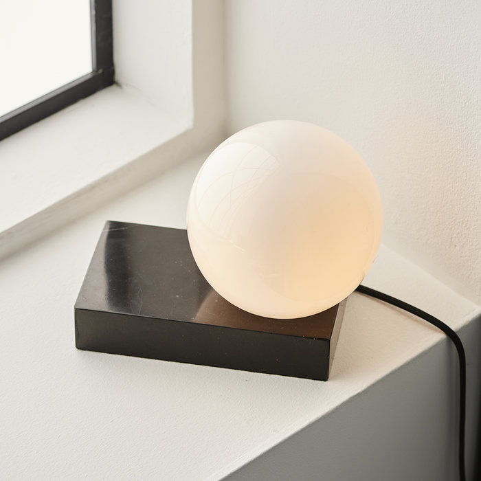 Sands - Scandi Marble Table Lamp with Opal Glass