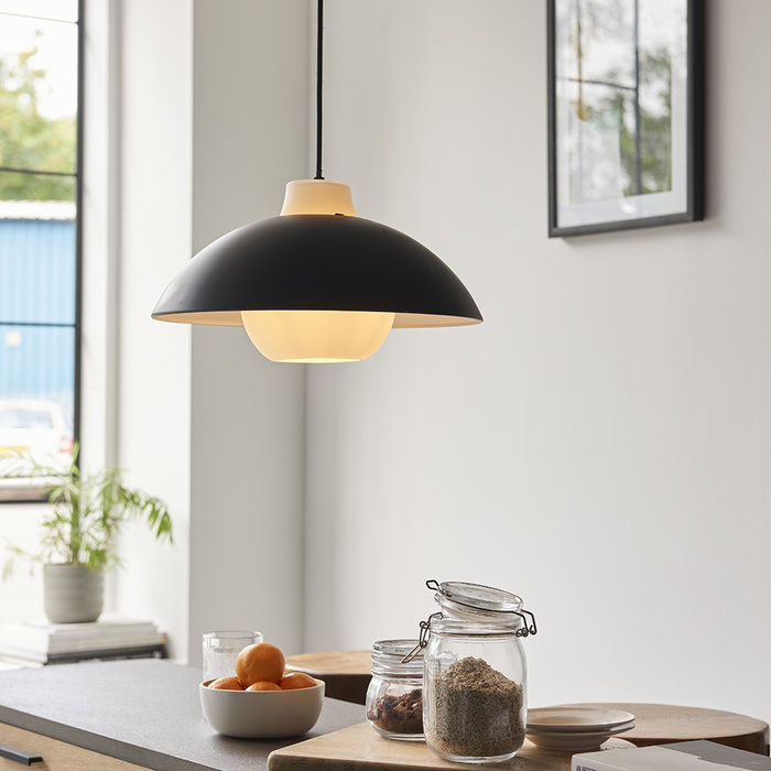 Barwood - Monochrome Domed Pendant Light