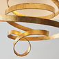 Murton - Gold Ribbon Pendant Light with Ivory Shade