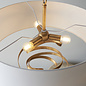 Murton - Gold Ribbon Pendant Light with Ivory Shade