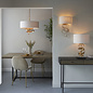 Murton - Gold Ribbon Pendant Light with Ivory Shade