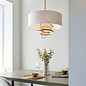 Murton - Gold Ribbon Pendant Light with Ivory Shade